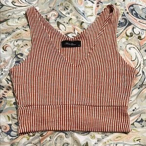 Striped cropped tank top
